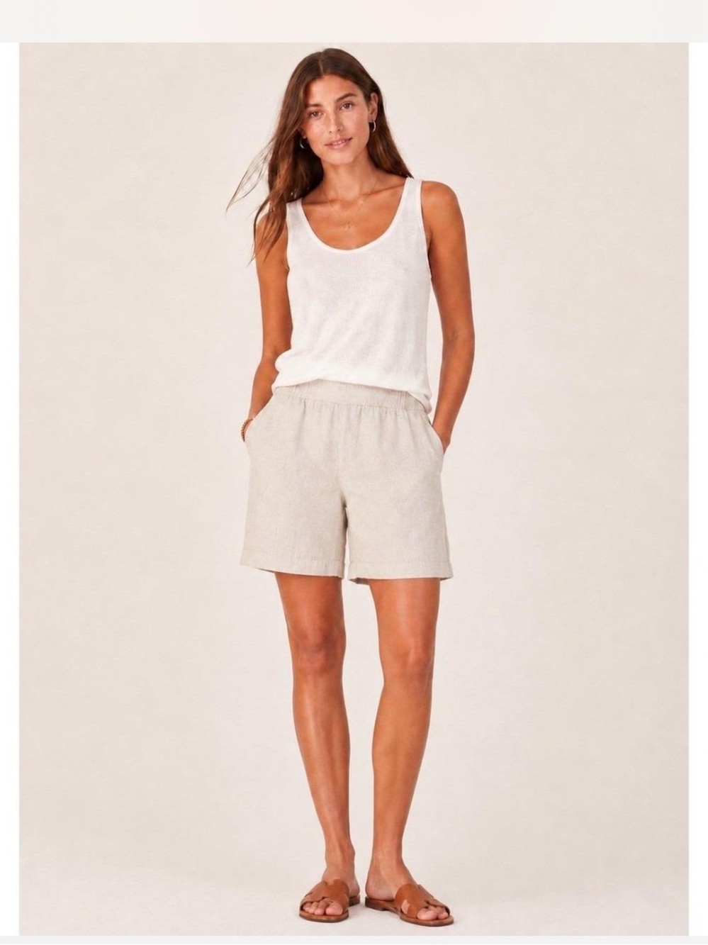 J. Jill Love Linen Elastic Waist Shorts XL